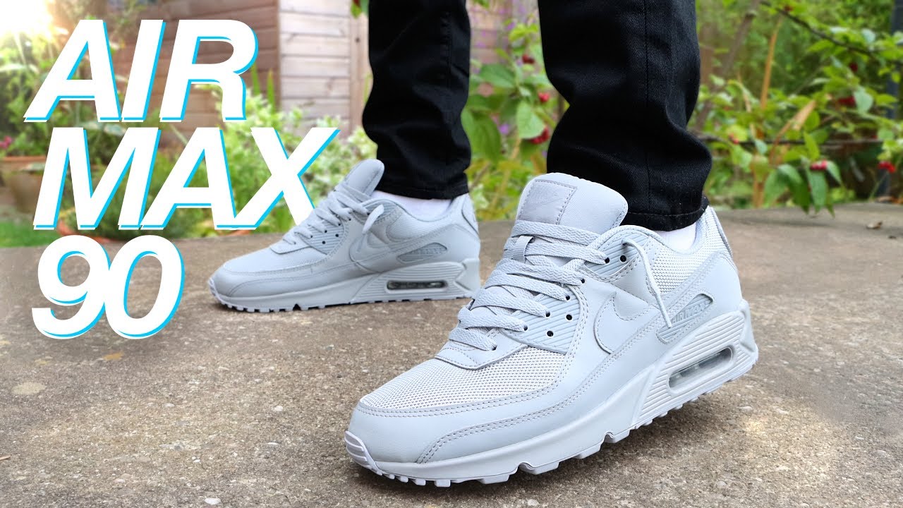 Nike AIR MAX 90 Wolf Grey On Feet! - YouTube