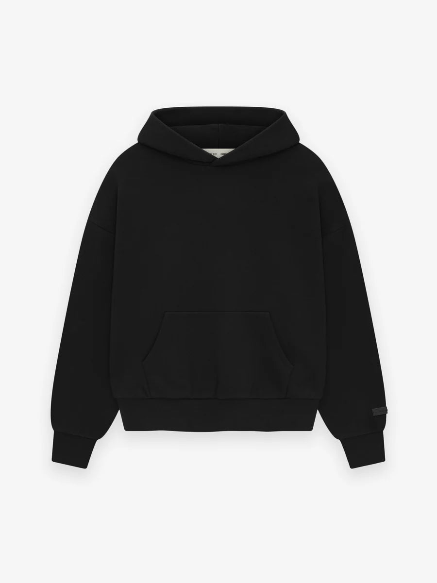 Fear of God Essentials Hoodie Jet Black (SS25) - Kyaro