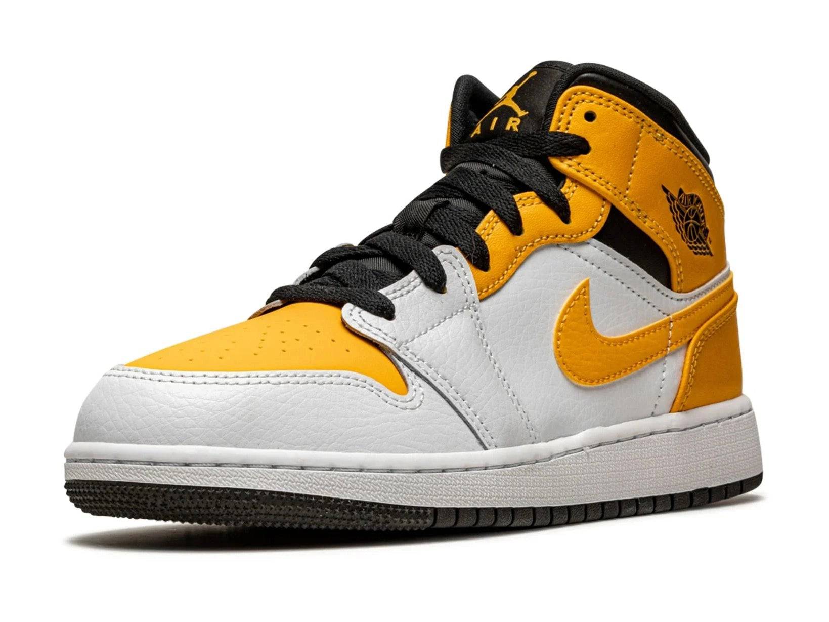 Air Jordan 1 Mid White University Gold